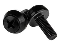 M5 x 12mm, Screws, 100 Pack, Black, M5 Mounting Screws for Server Rack & Cabinet, TAA CABSCREWSM5B