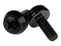 M6 x 12mm, Screws, 50 Pack, Black, M6 Mounting Screws for Server Rack & Cabinet, TAA CABSCREWSM6B
